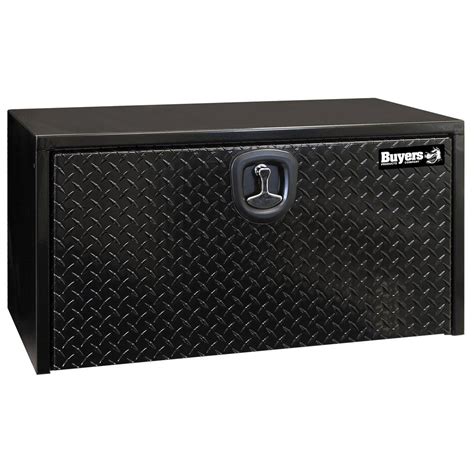 buyers products black steel underbody truck box w aluminum door|black metal truck tool box.